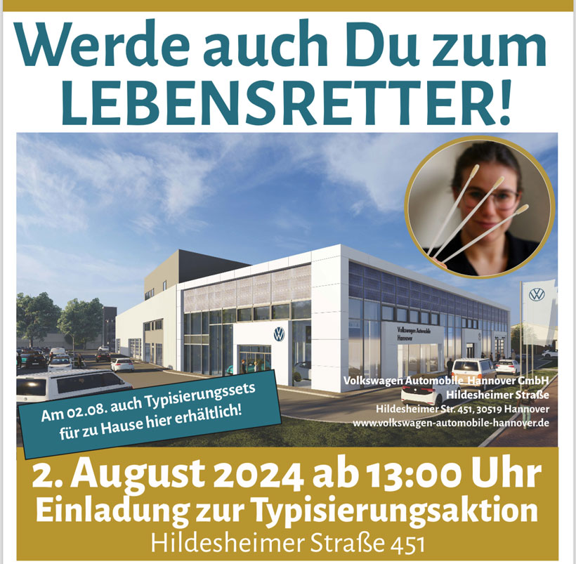 Einladung "Werde auch Du zum Lebensretter" bei Volkswagen Automobile Hannover GmbH