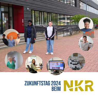 Collage aus Bildern vom Zukunftstag 2024 beim NKR
